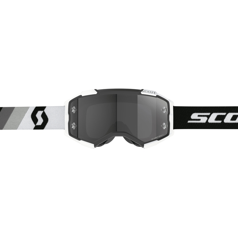 Scott Fury LS Premium Occhiali da motocross nero, bianco e grigio