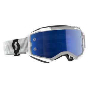 Occhiali da motocross Scott Fury CH bianchi e blu