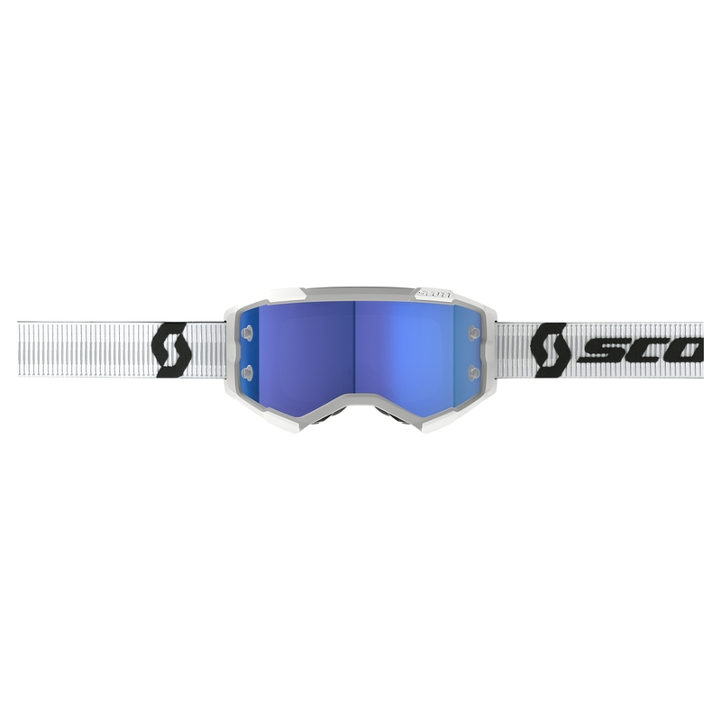 Occhiali da motocross Scott Fury CH bianchi e blu