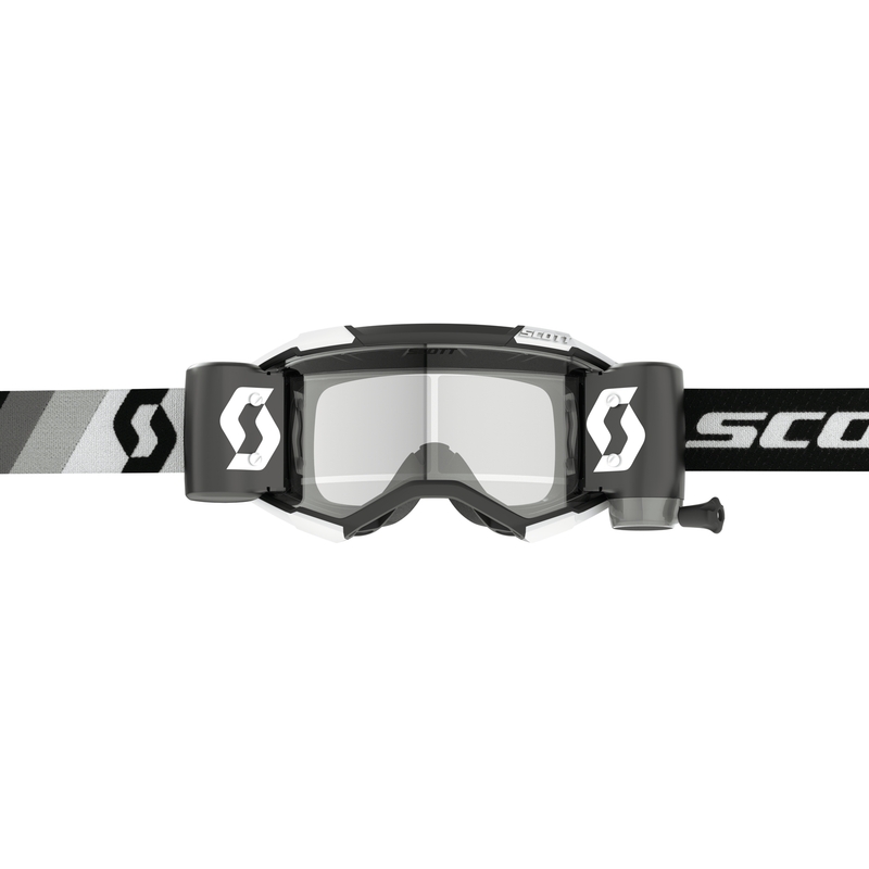 Occhiali da motocross Scott Fury WFS Premium bianchi e neri