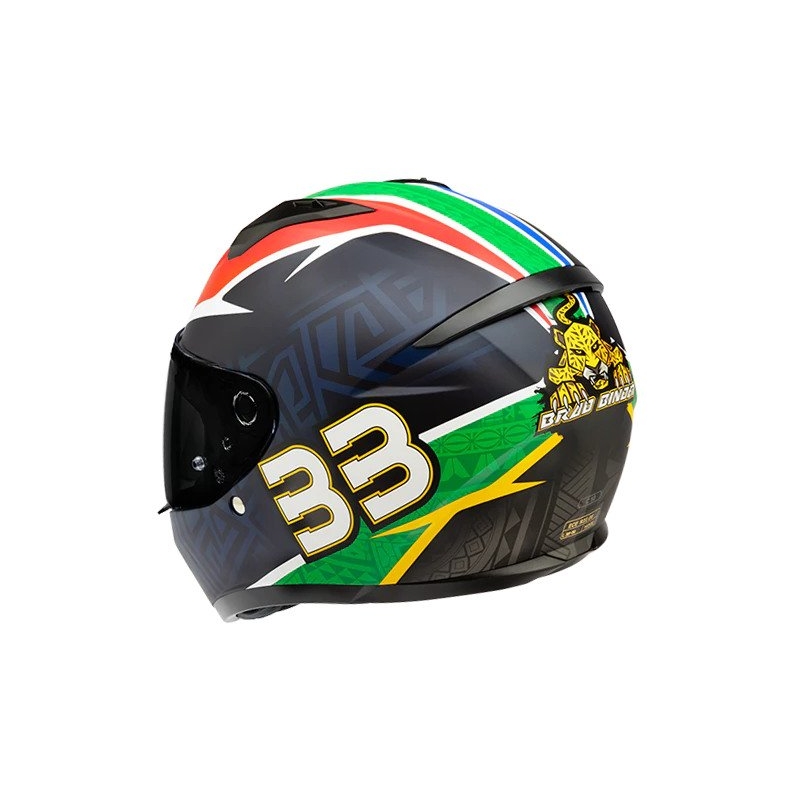 Casco moto integrale HJC C10 BB33 MC21SF blu-verde-rosso