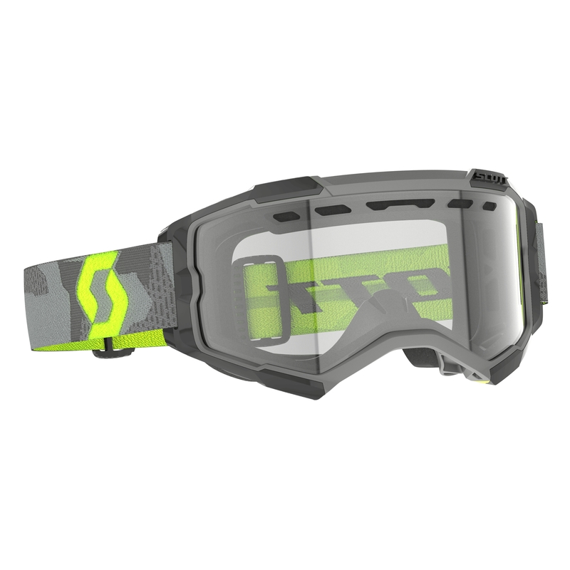 Occhiali da motocross Scott Fury Enduro grigio-giallo fluo