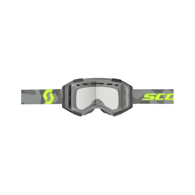 Occhiali da motocross Scott Fury Enduro grigio-giallo fluo