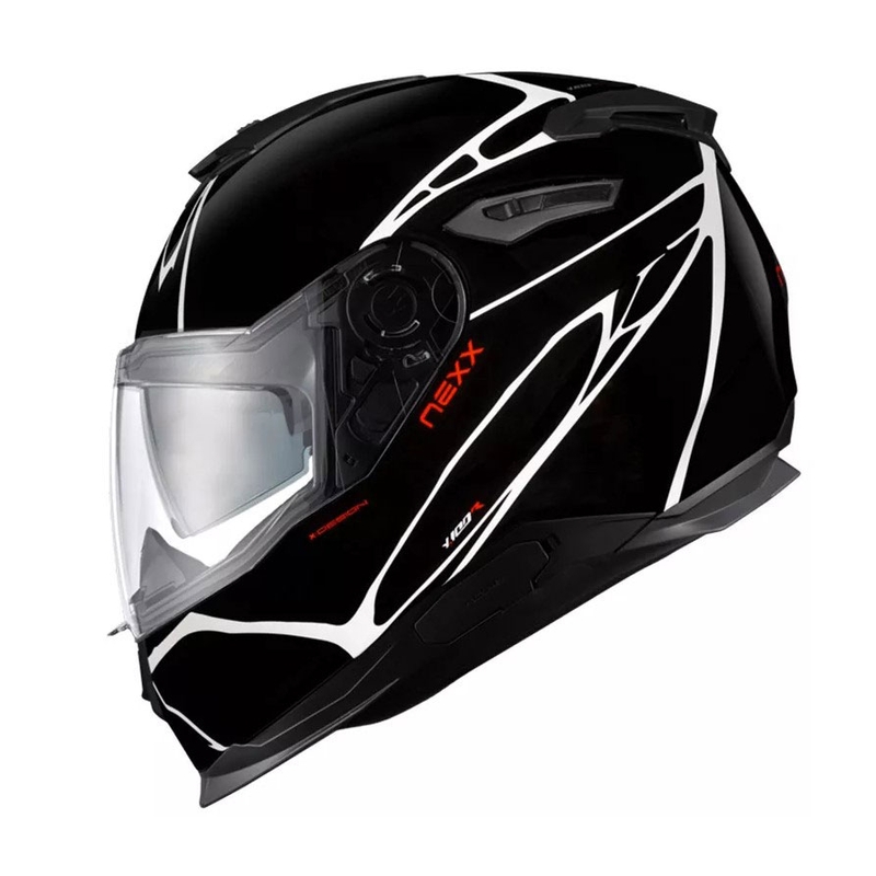Casco moto integrale Nexx Y.100 B-SIDE bianco e nero Saldi