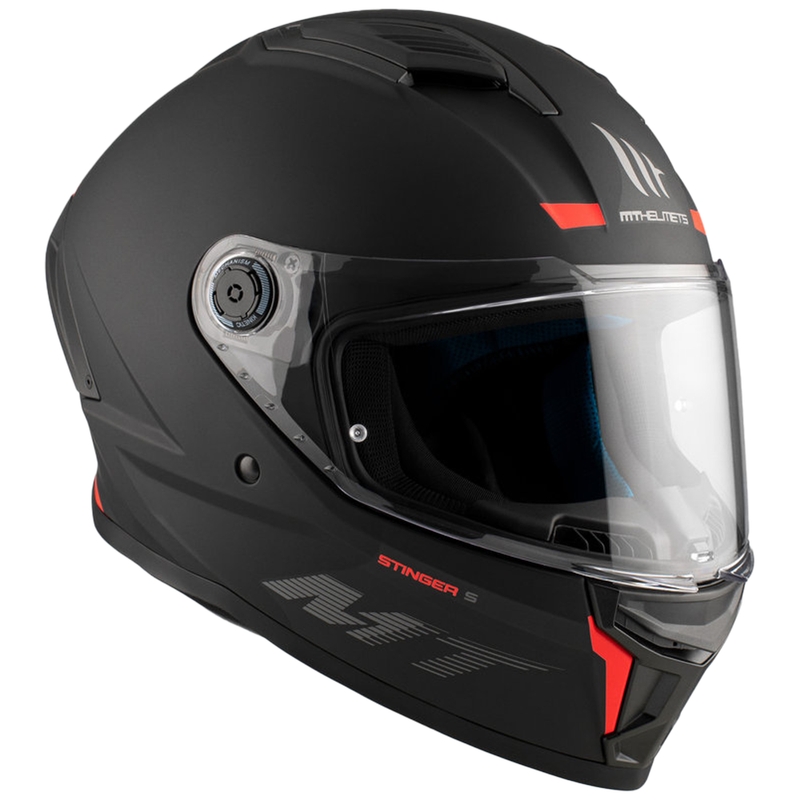 MT Stinger 2 Casco da moto integrale solido nero opaco