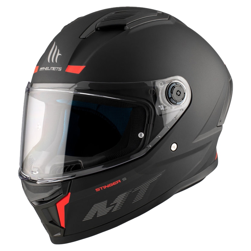 MT Stinger 2 Casco da moto integrale solido nero opaco