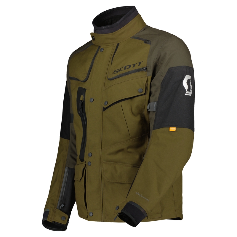 Giacca da moto SCOTT VOYAGER DRYO nero-marrone-oliva