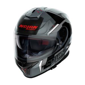 Casco da moto integrale Nolan N80-8 Wanted N-com nero e rosso