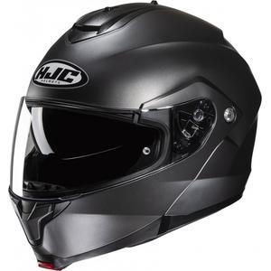 Casco moto apribile HJC C91N Titanio solido semi piatto