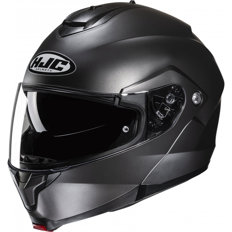 Casco moto apribile HJC C91N Titanio solido semi piatto