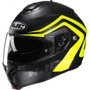 Casco moto HJC C91N Nepos MC3HSF nero-giallo fluo flip-up