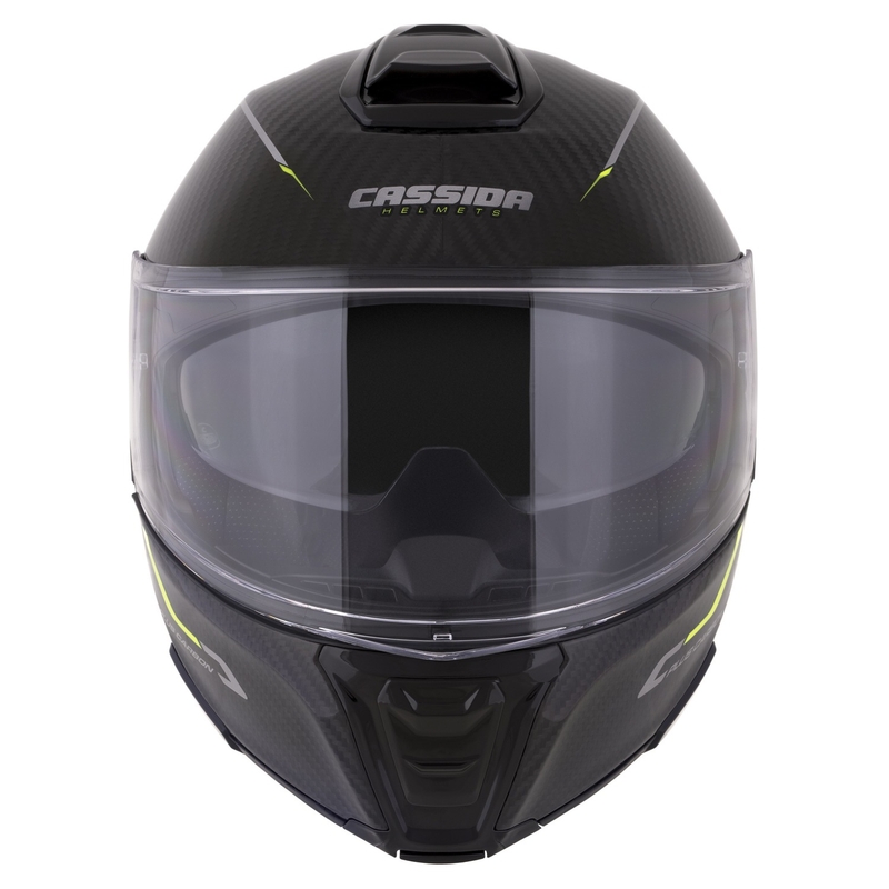 Casco Cassida Modulo 2.1 Plus Carbon giallo fluo-argento-nero