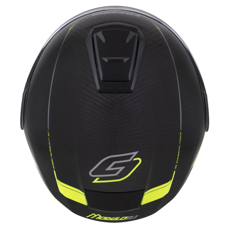 Casco Cassida Modulo 2.1 Plus Carbon giallo fluo-argento-nero