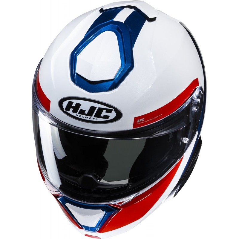 Casco ribaltabile HJC i91 Bina MC21 bianco-blu-rosso