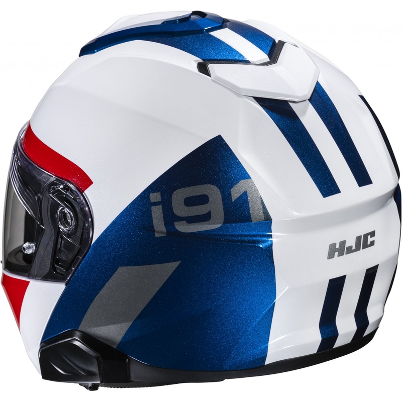 Casco ribaltabile HJC i91 Bina MC21 bianco-blu-rosso