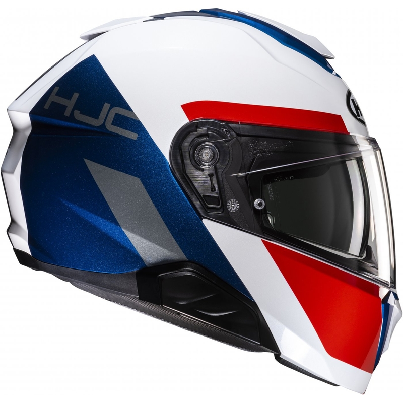 Casco ribaltabile HJC i91 Bina MC21 bianco-blu-rosso