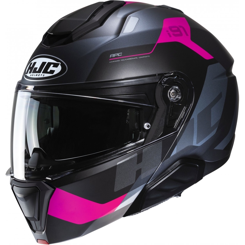 Casco modulare HJC i91 Carst MC8SF nero-rosa