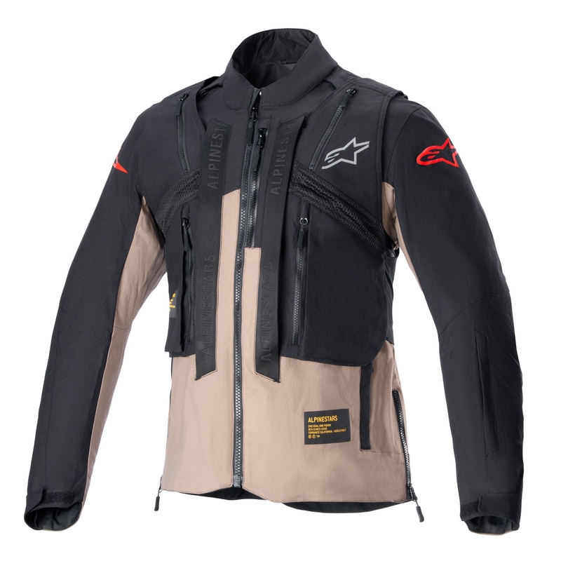 Alpinestars Techdura Giacca da moto nera e marrone