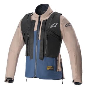 Alpinestars Techdura Giacca da moto nera-marrone-blu scuro