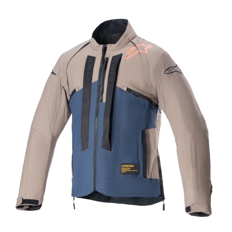 Alpinestars Techdura Giacca da moto nera-marrone-blu scuro