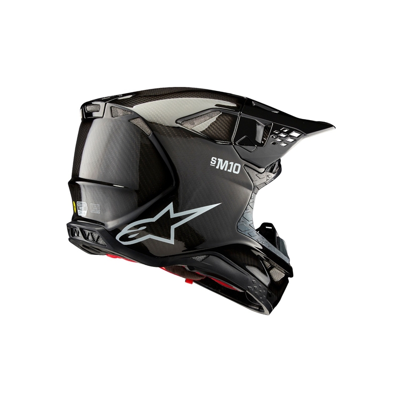 Alpinestars Supertech S-M10 Casco da motocross in carbonio massiccio lucido