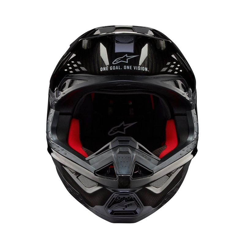 Alpinestars Supertech S-M10 Casco da motocross in carbonio massiccio lucido