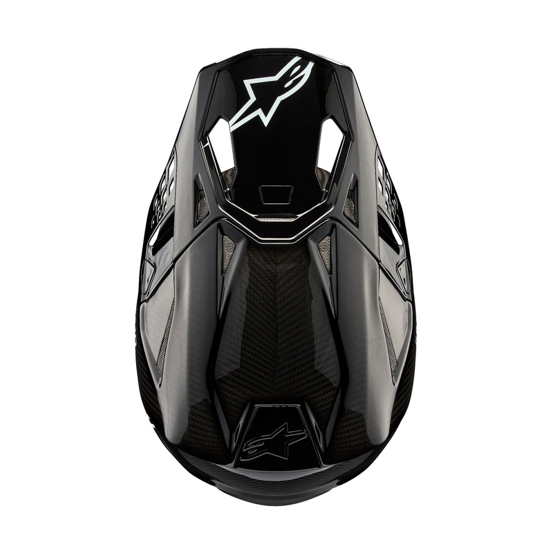 Alpinestars Supertech S-M10 Casco da motocross in carbonio massiccio lucido