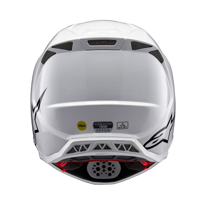 Alpinestars Supertech S-M10 Casco da motocross bianco solido