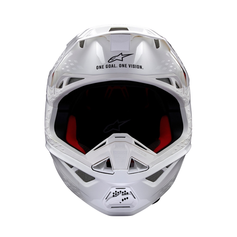 Alpinestars Supertech S-M10 Casco da motocross bianco solido