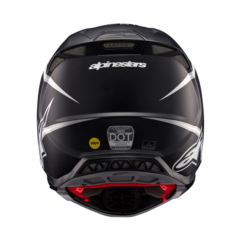 Casco da motocross Alpinestars Supertech S-M10 Ampress nero opaco e bianco