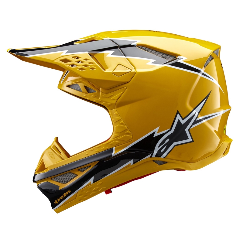 Alpinestars Supertech S-M10 Ampress Casco da Motocross Nero e Giallo