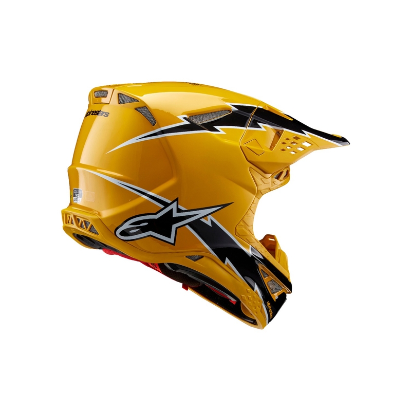 Alpinestars Supertech S-M10 Ampress Casco da Motocross Nero e Giallo
