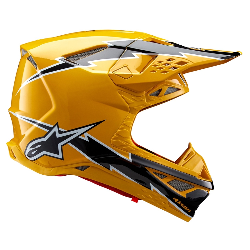 Alpinestars Supertech S-M10 Ampress Casco da Motocross Nero e Giallo