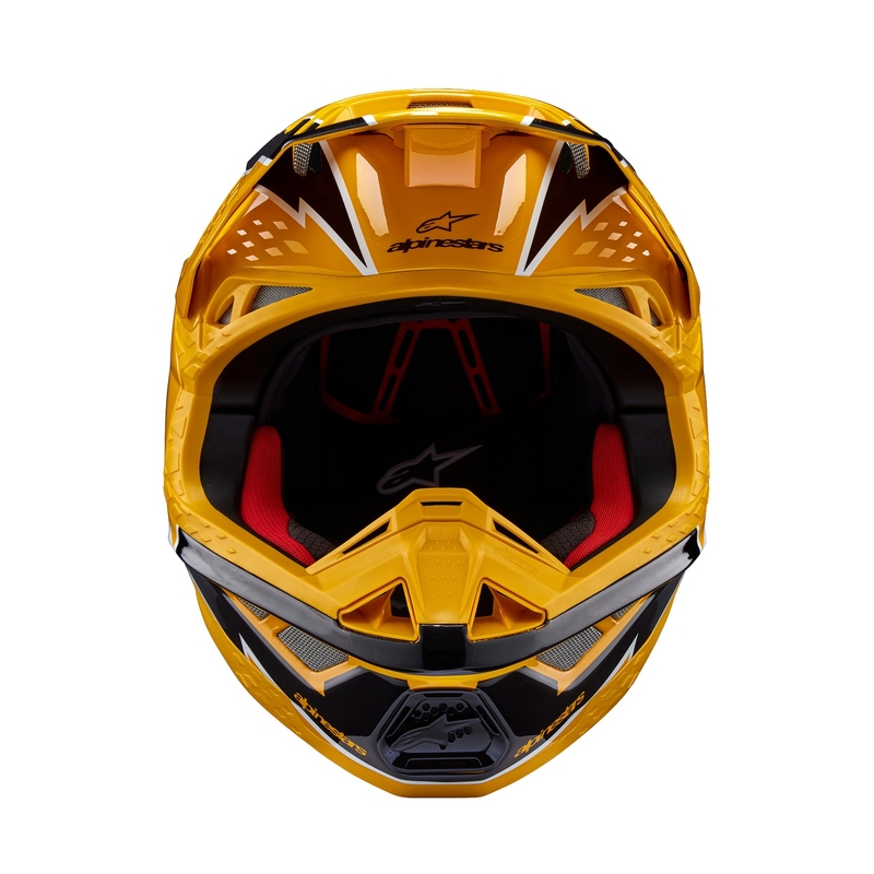 Alpinestars Supertech S-M10 Ampress Casco da Motocross Nero e Giallo