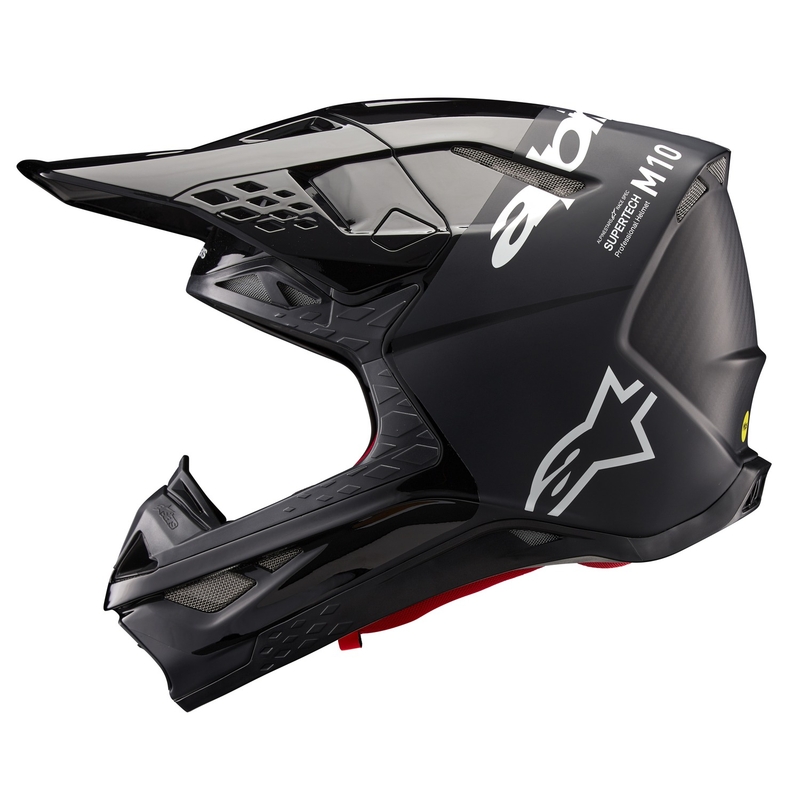 Alpinestars Supertech S-M10 Flood Casco da motocross nero-grigio scuro