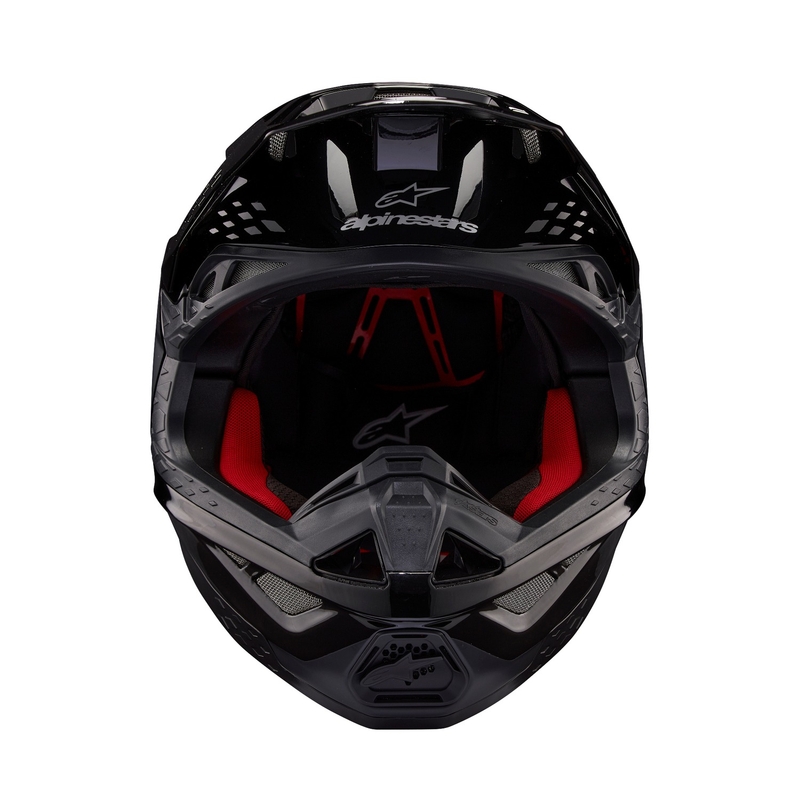Alpinestars Supertech S-M10 Flood Casco da motocross nero-grigio scuro