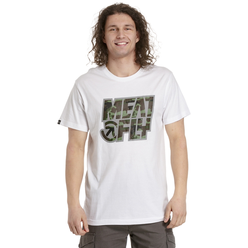 Camicia Meatfly Repash bianca da uomo