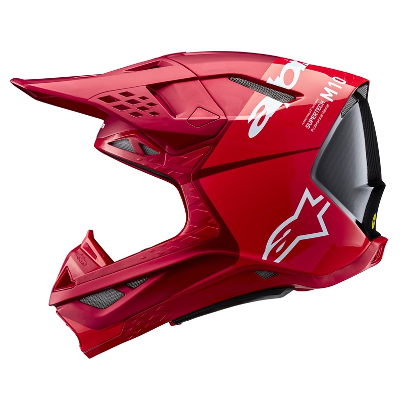 Alpinestars Supertech S-M10 Flood casco da motocross rosso fluo opaco