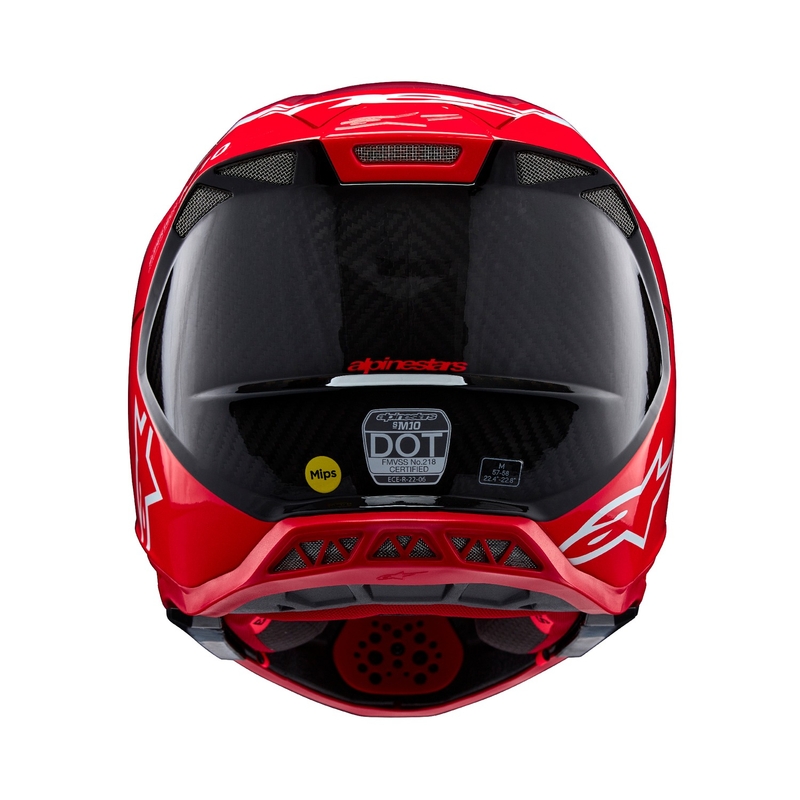 Alpinestars Supertech S-M10 Flood casco da motocross rosso fluo opaco