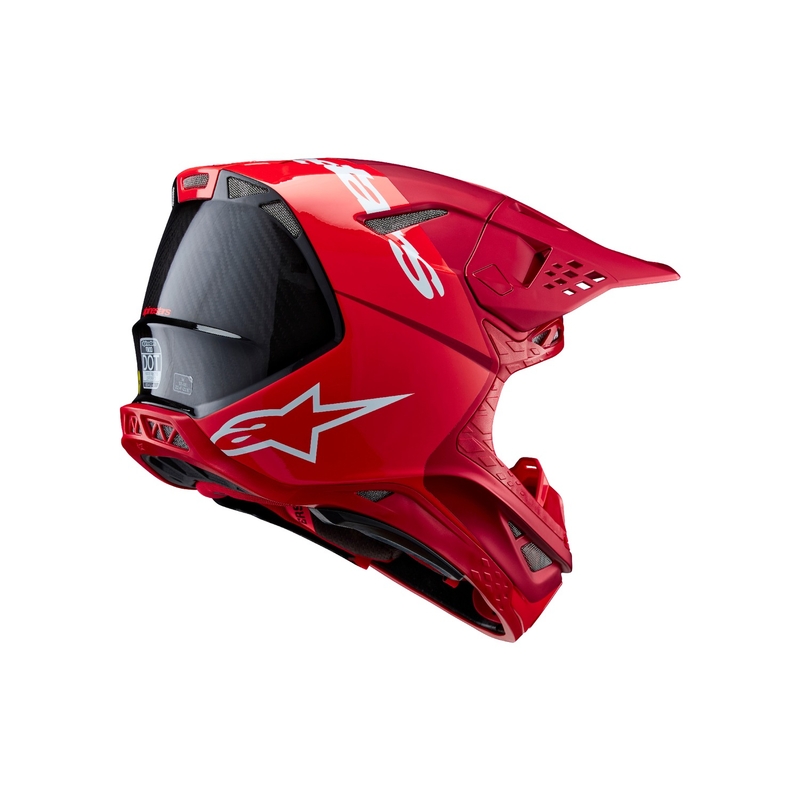 Alpinestars Supertech S-M10 Flood casco da motocross rosso fluo opaco
