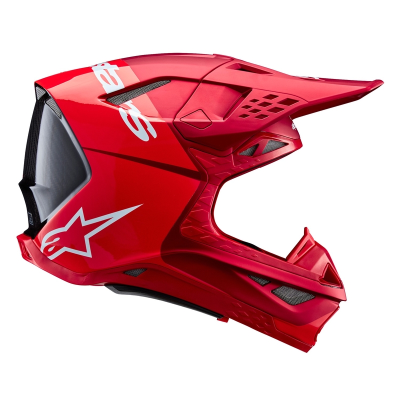 Alpinestars Supertech S-M10 Flood casco da motocross rosso fluo opaco