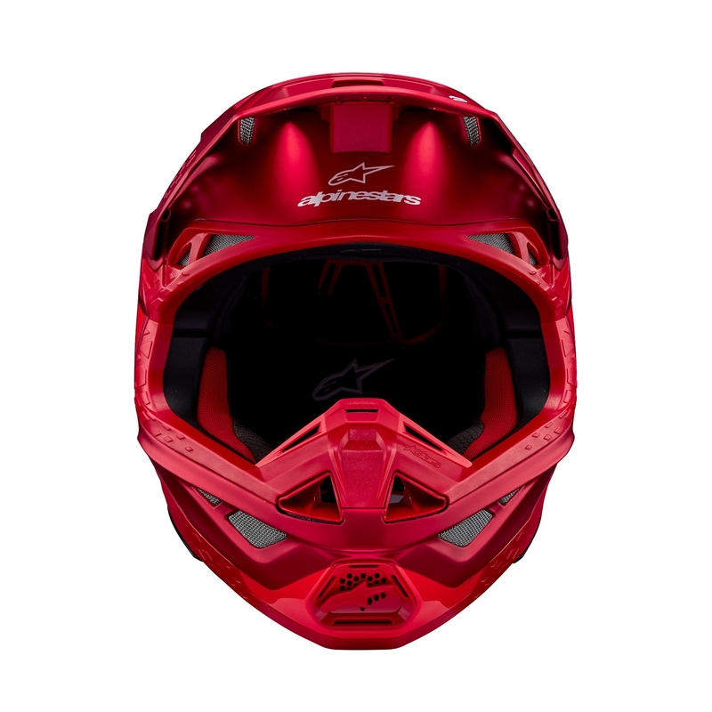 Alpinestars Supertech S-M10 Flood casco da motocross rosso fluo opaco