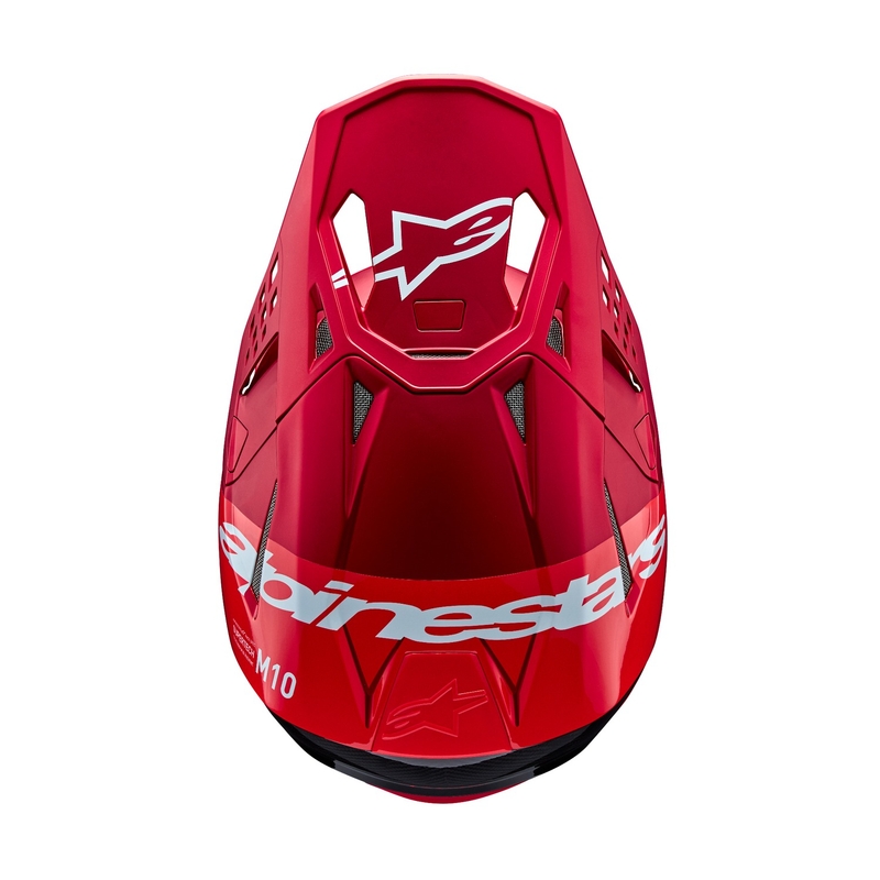 Alpinestars Supertech S-M10 Flood casco da motocross rosso fluo opaco