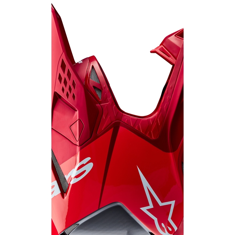 Alpinestars Supertech S-M10 Flood casco da motocross rosso fluo opaco