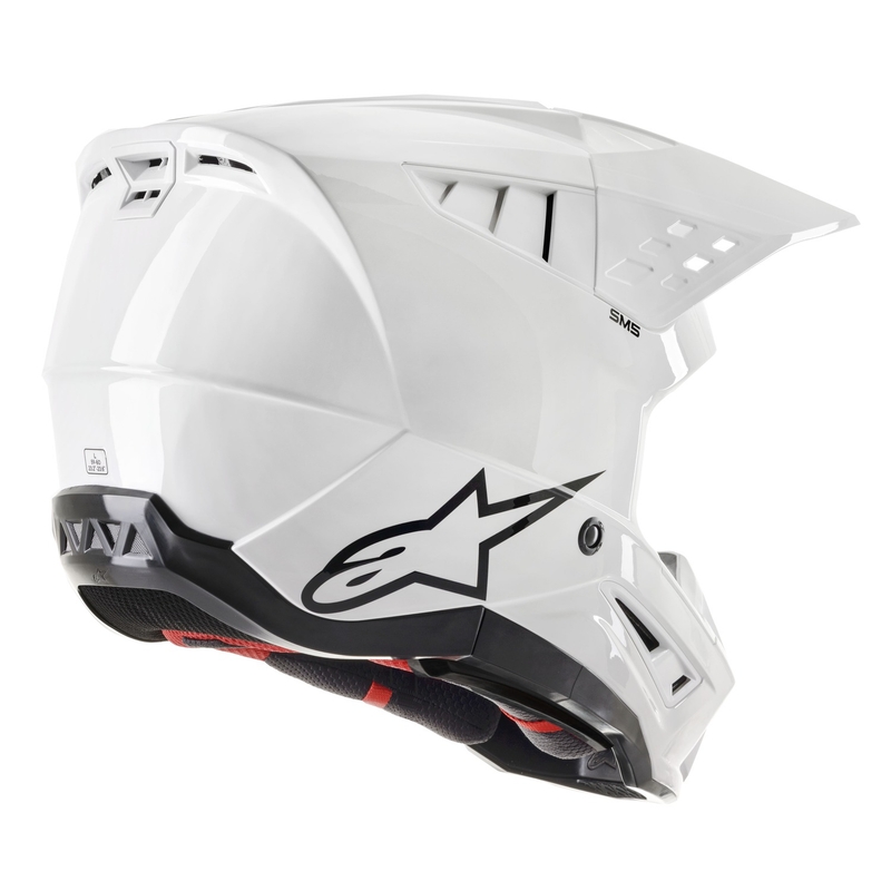 Alpinestars S-M5 Casco da motocross solido bianco