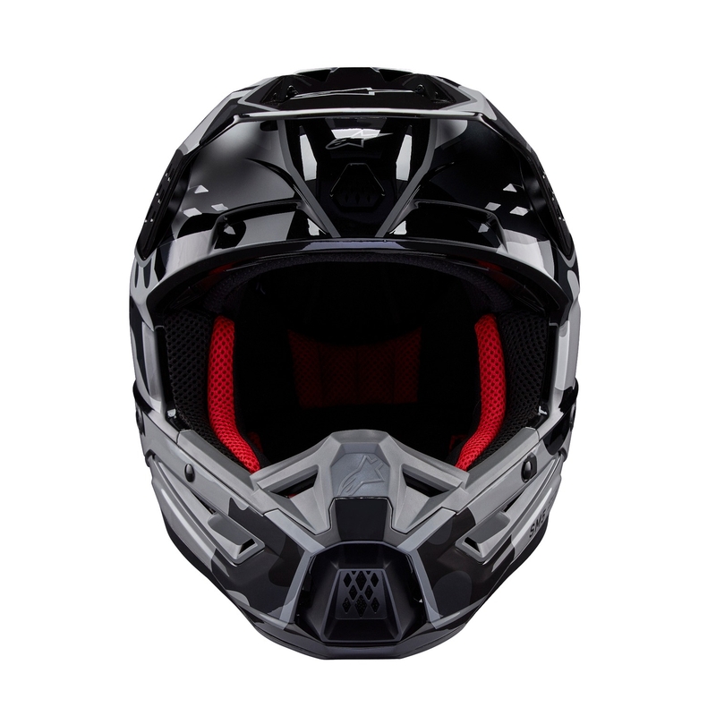 Casco da motocross Alpinestars S-M5 Rover 2 nero e argento