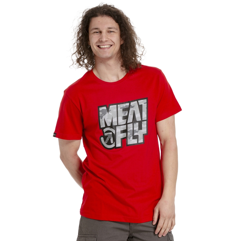 Camicia da uomo Meatfly Repash rosso