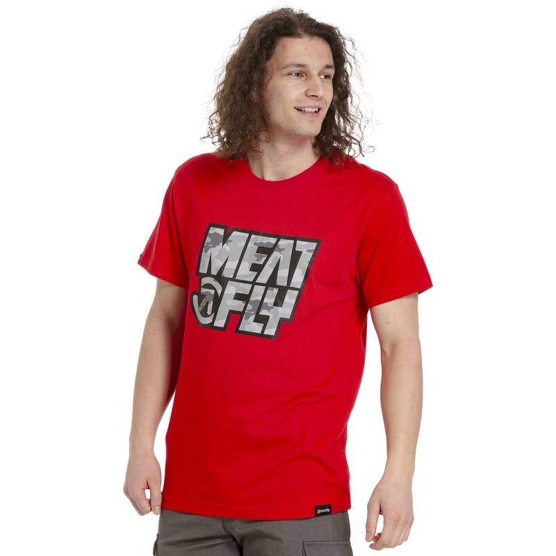 Camicia da uomo Meatfly Repash rosso