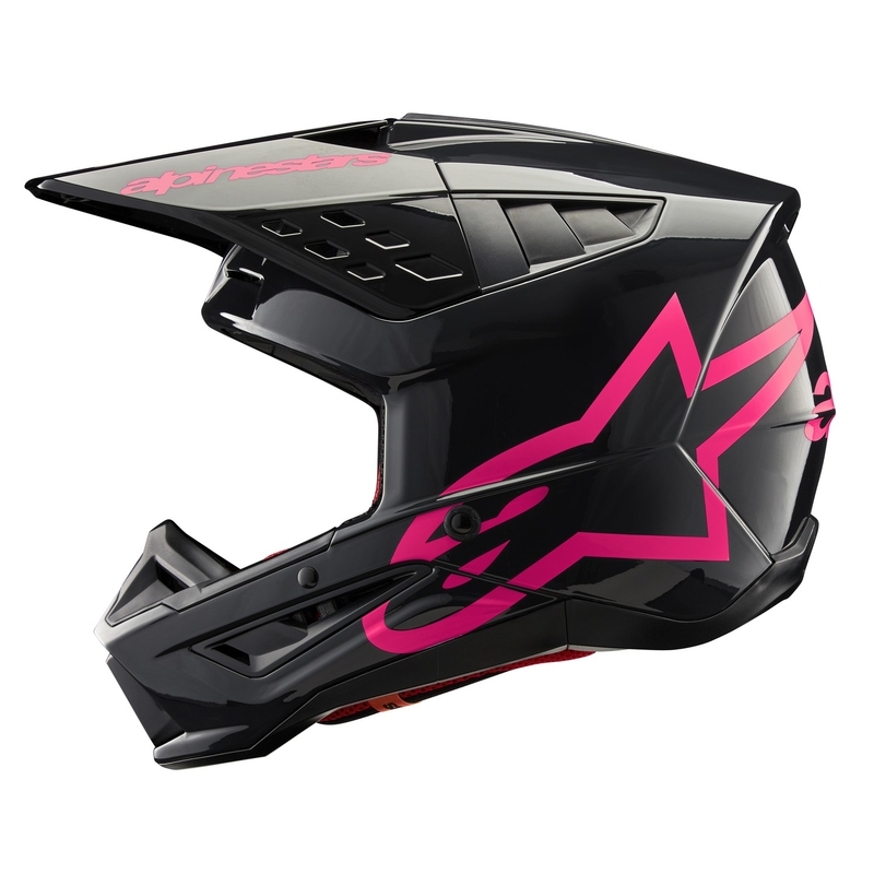 Casco da motocross Alpinestars S-M5 Corp nero e rosa