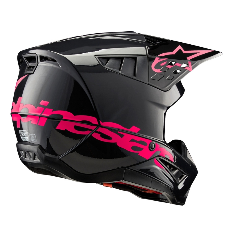 Casco da motocross Alpinestars S-M5 Corp nero e rosa